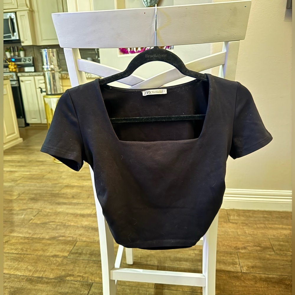 Zara Black Crop Top for Women- size large